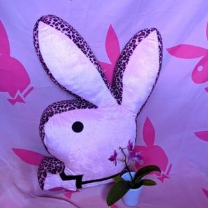 PLAYBOY y2k pink cheetah bunny pillow